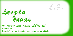 laszlo havas business card
